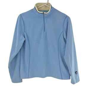 Kuhl Alf Pullover Sweater Womens Small Blue 1/4 Zip Pullover Fleece Long Sleeve